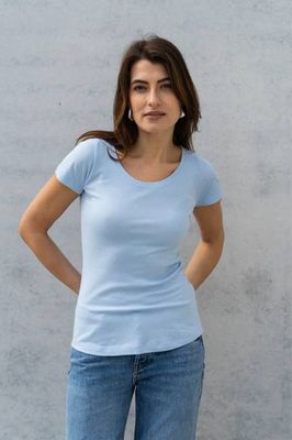Scoop Neck Cotton Modal Blend T-shirt
