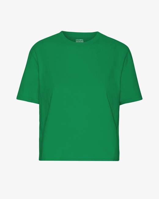 Organic Boxy Crop Tee - Kelly Green