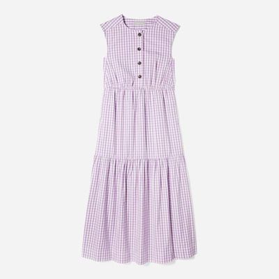 The Tiered Midi Dress | Orchid Gingham
