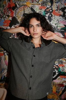 HANAKO Handwoven Cotton Shirt - Monochrome Stripe