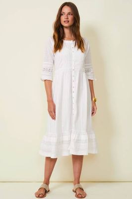Audrey Midi Dress | White