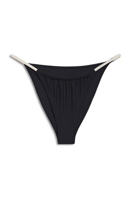 Ruched Slim Brief in Noir and Crema