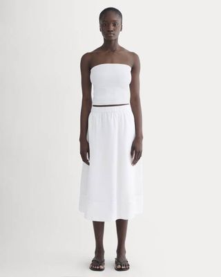 The Gauze Tiered Skirt | White