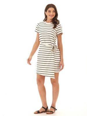 Valerie Caribbean Stripe Eco Jersey Knotted Dress