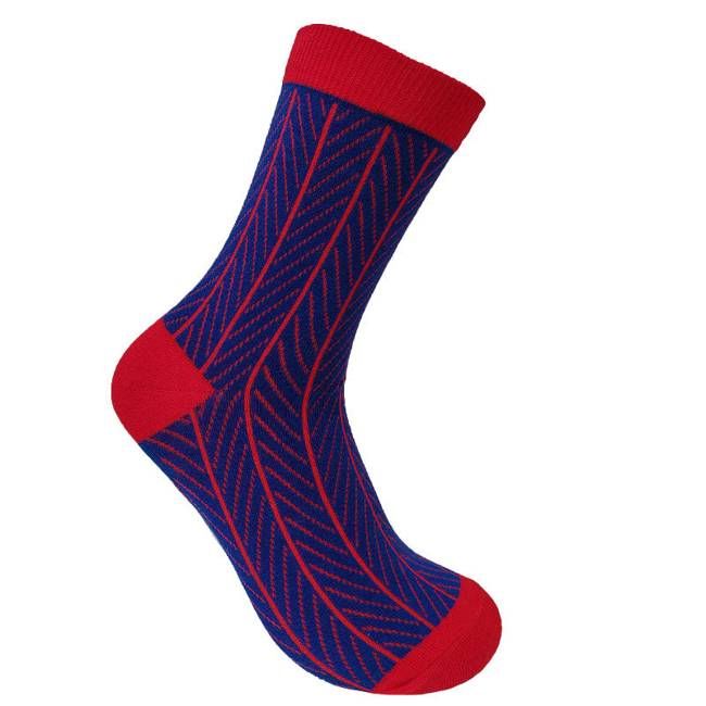 HERRINGBONE - GOTS Organic Cotton Socks Red
