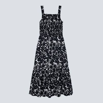 The Smock Dress | Black / Canvas Floral