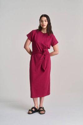 FONDA - Organic Cotton Jersey Dress - Berry
