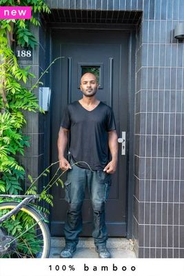 2-Pack 100% Bamboo T-Shirts Crew Neck - Style 101 BF - 370 g