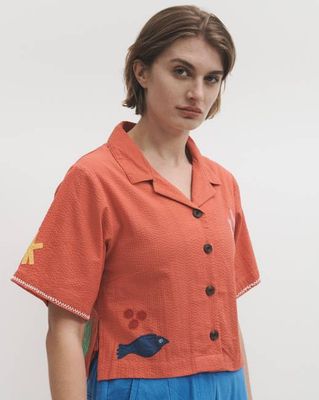 Lowie Applique Red Sea Shirt