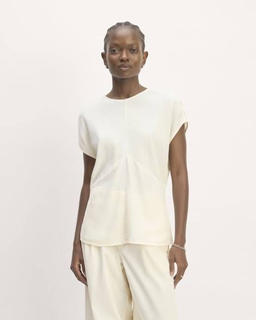 The Drape Top in Butterlite | Bone