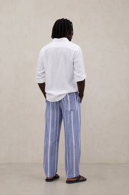 GINA GESTREIFTE HOSE BLAU