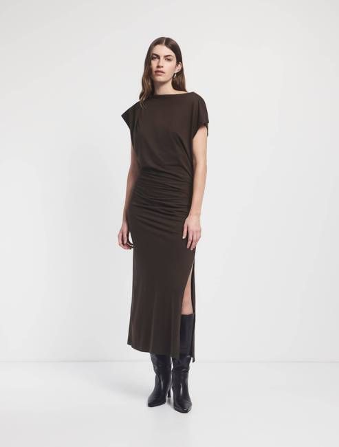 Gabriel Jersey Dress in Turkish Coffee