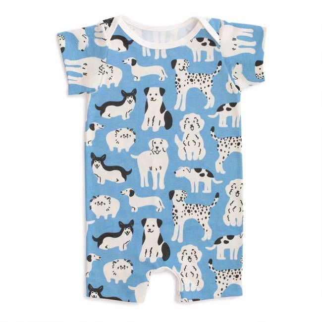 Summer Romper - Dog Parade Blue