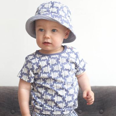 Short Sleeve T-Shirt - Turtles, Indigo