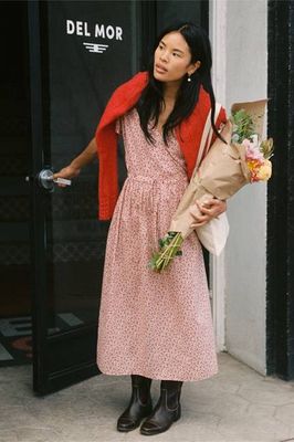 The Simple Dawn Dress | Maroon Calico