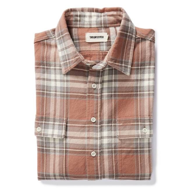 The Ledge Shirt in Sun Baked Brick Plaid