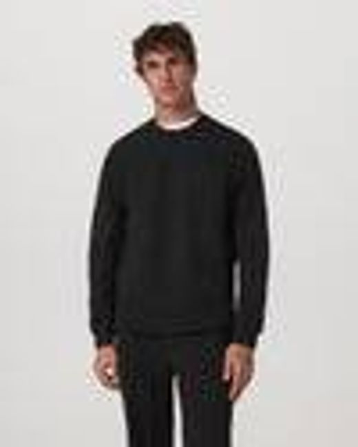 Coronado Mixed Media Crew | Men's Black Heather Crewneck | Vuori