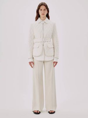 Quilted Belted Jacket | Parchment