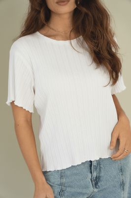 Dawn White Cotton T-shirt