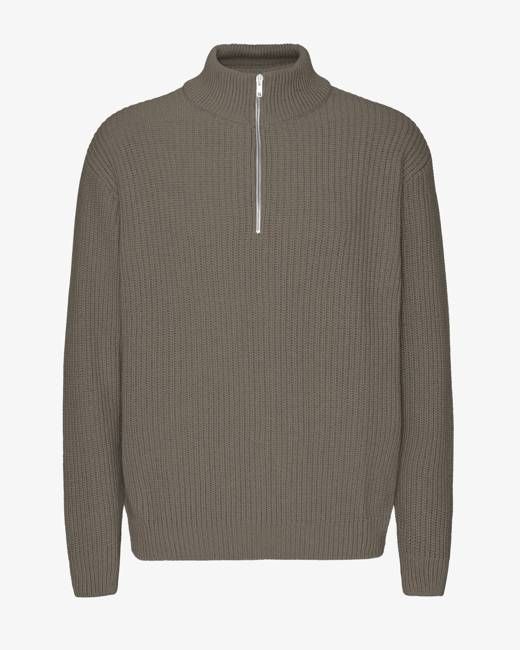 Merino Quarter Zip - Dusty Olive