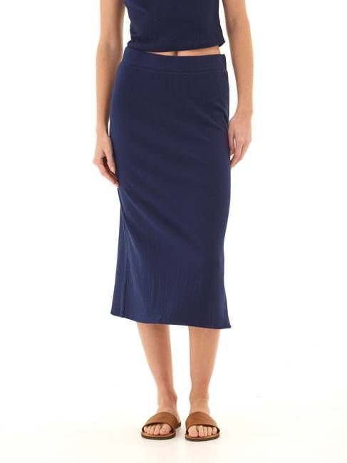 Adella Smocked Jersey Midi Skirt