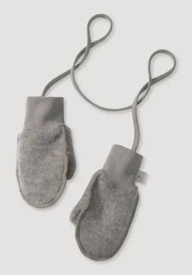 Wool fleece mittens made from pure organic merino wool