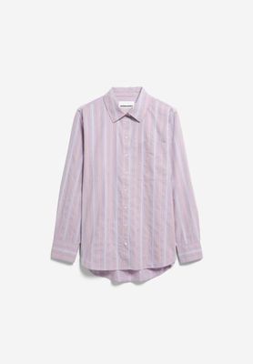 STRIPED WIDE BLOUSE | moonlit lilac-sandstone
