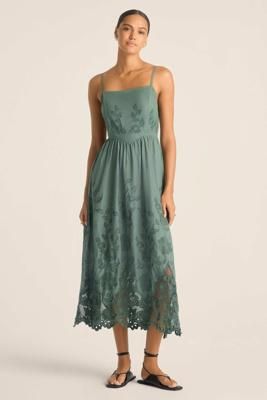 Flora Dress - Sea Green Beachside Broderie