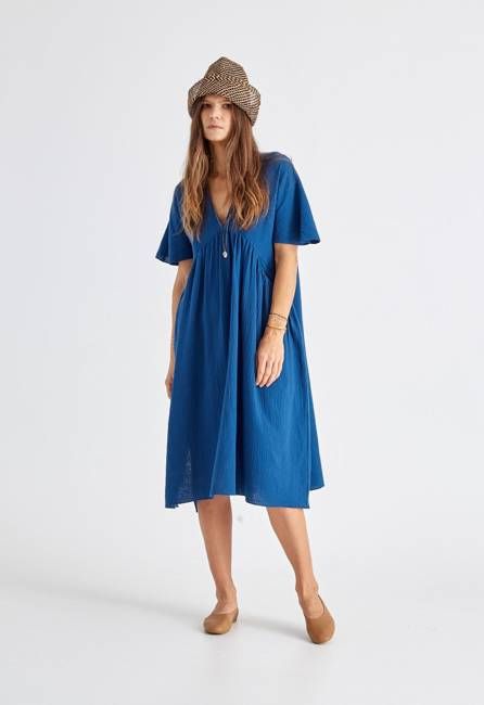 Riva Kaftan in Indigo