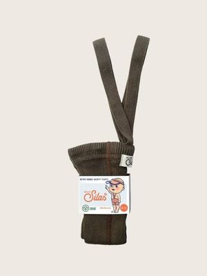 Braune kurze Baumwollstrumpfhose mit Meeresalgen