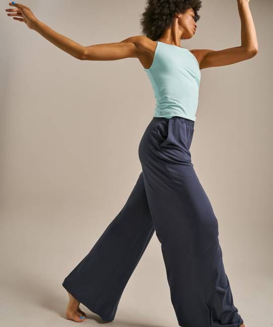 Bam Wide Leg Palazzo Pants Storm Navy
