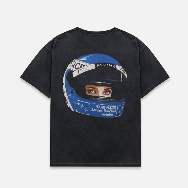 Alpine Formula One Team Helmet Washed Black T-Shirt