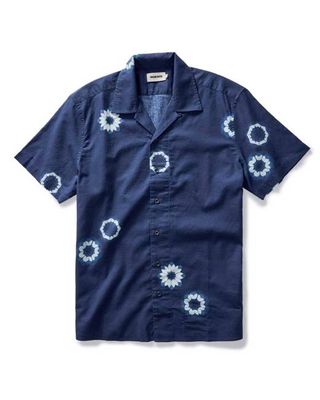 The Davis Shirt in Dark Navy Geo