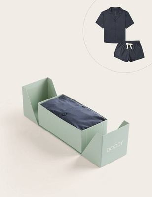 Set Giftbox - Goodnight Short Sleeve Sleep Shirt & Sleep Shorts - Storm