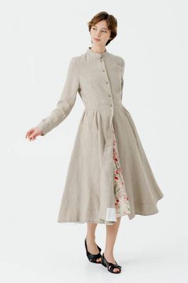 Victorian Coat, Natural Linen