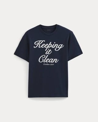 Script Logo Tee | Navy