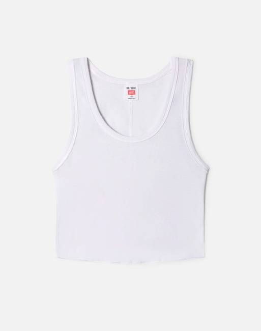Cropped 60s Tank - Optic White