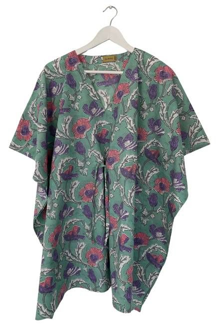 NEW! Block print Kaftan Short No.88