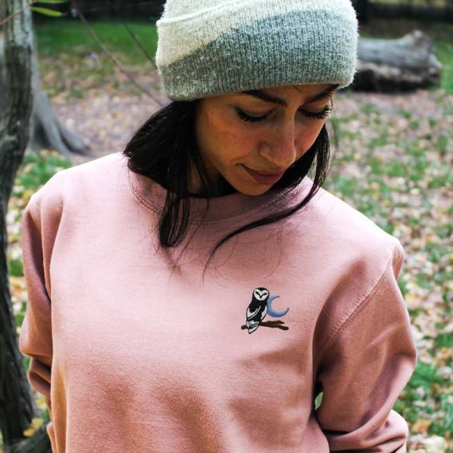 Night Owl Embroidered Sweatshirt (Unisex)