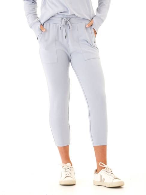 Bex Feather Fleece Panel Crop Jogger 23"