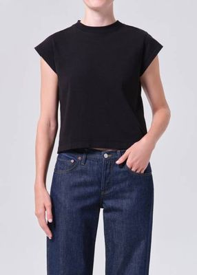 Bryce Cap Sleeve Tee in Black