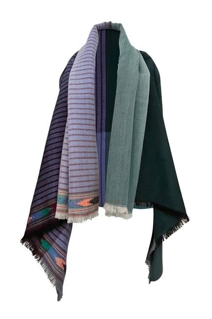 NEW! JULAHAS+ Light Wool Cape Fusion Teal Purple