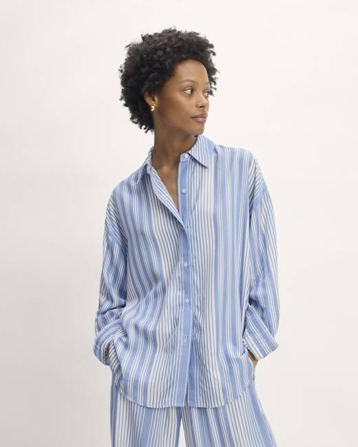 The Oversized Shirt in Butterlite | Granada Sky Blue / Bone