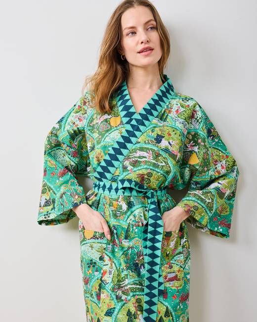 Rabbit Wonderland - Robe - Sage