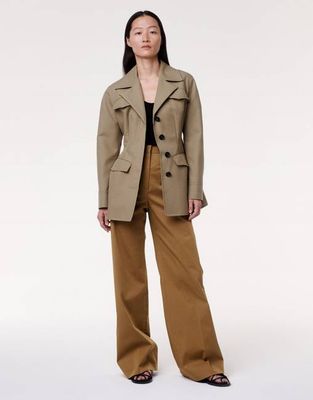 Contrast Jacket - Resale | Olive/Black