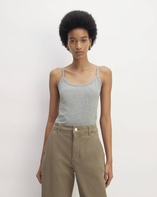 The Supima® Form Spaghetti Strap Cami | Mid Heather Grey