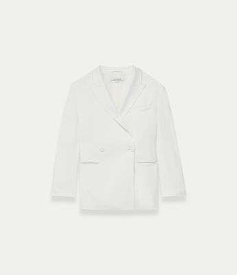 Fluid Double Breasted Jacket | Off White