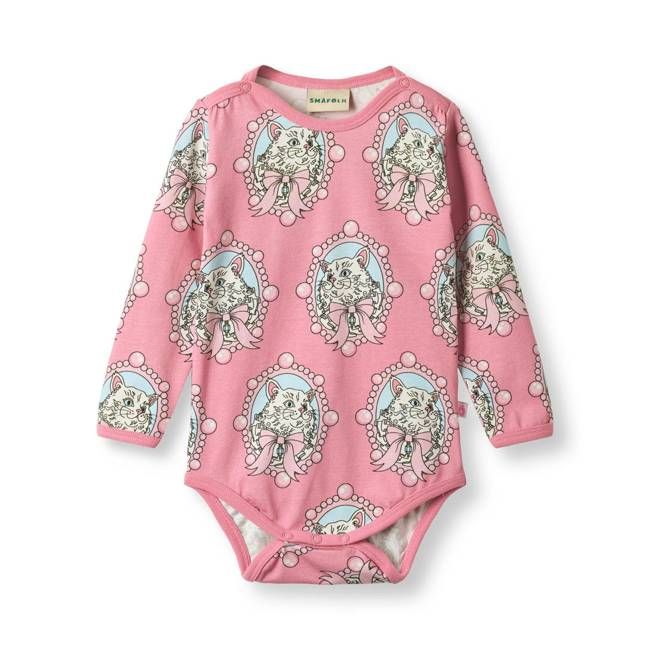 Elstar long-sleeved baby body with cats