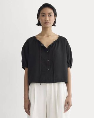 The Gauze Button-Up | Black