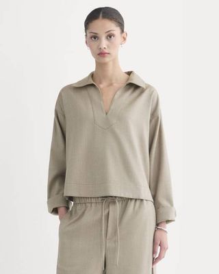 Overshirt in Tailor Twill | Light Taupe